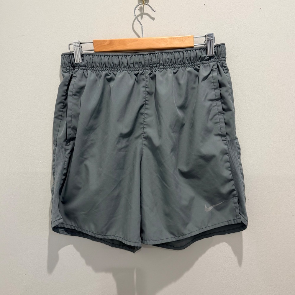 Nike Grey Challenger Dri-FIT Running Shorts Athletic Gear | Size M